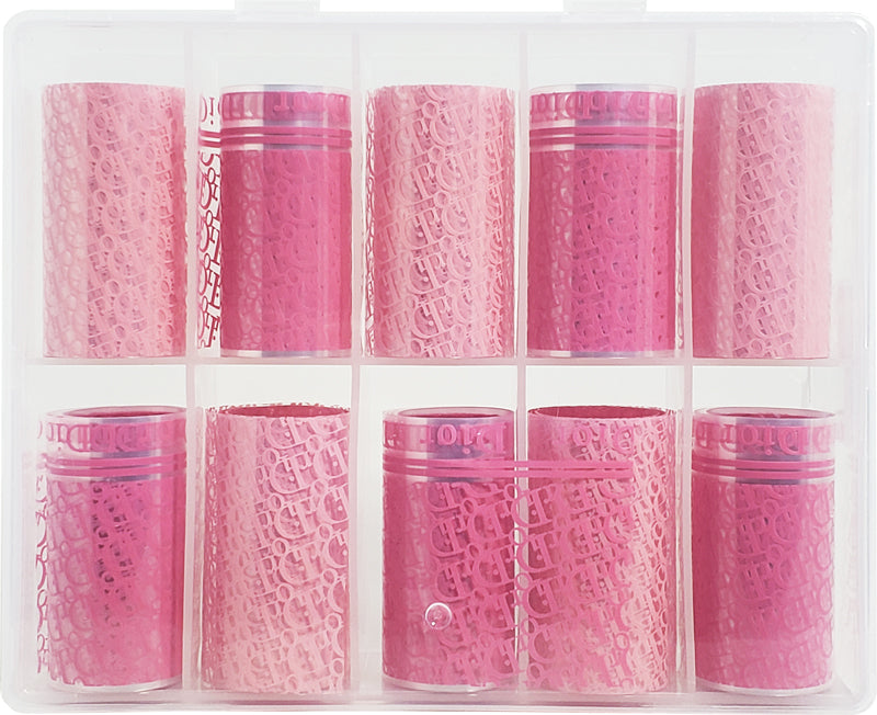 Pink Dior Nail Foils