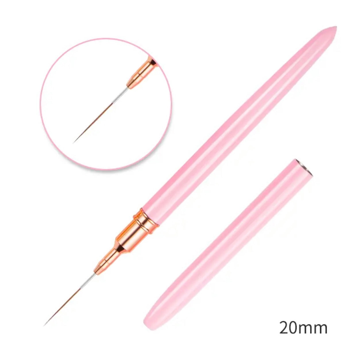 Pink Nail Art Brush - 7mm